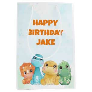 Personalised Dinosaur Party Gift Bag