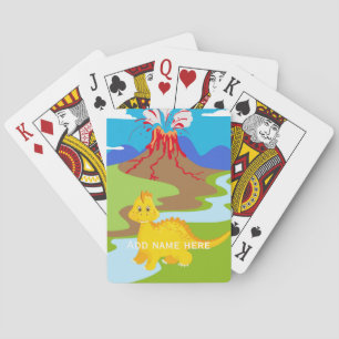 Personalised Dinosaur Playing Cards