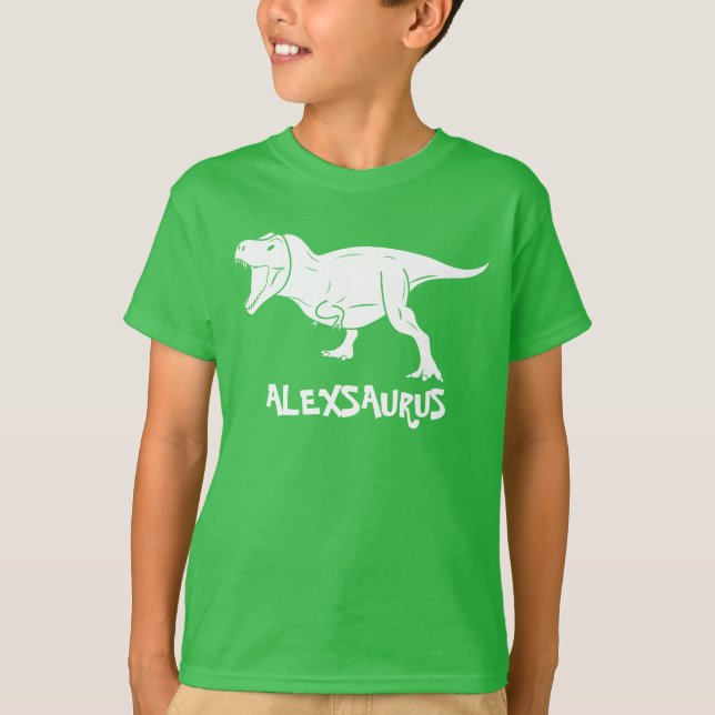 Personalised Dinosaur Shirts, Gift for Kids,  T-Shirt (Front)