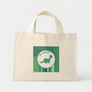Personalised Dinosaur small tote bag