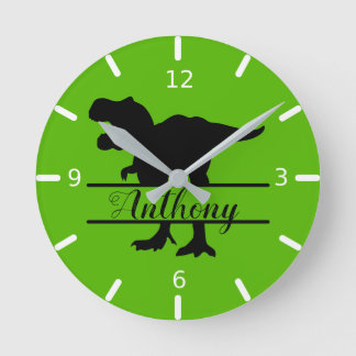 Personalised Dinosaur Square Wall Clock