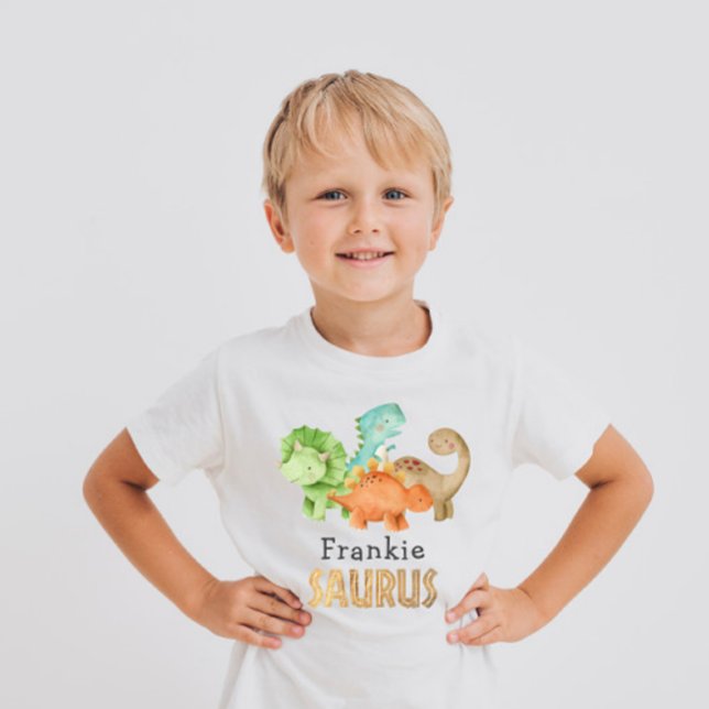 Personalised Dinosaurs Baby Shower T-Shirt (Creator Uploaded)