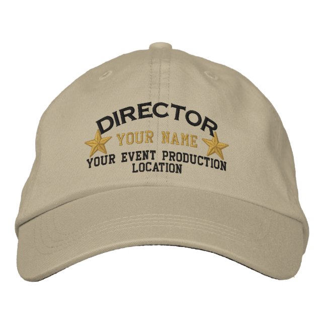 Personalised DIRECTOR Stars Cap Embroidery (Front)