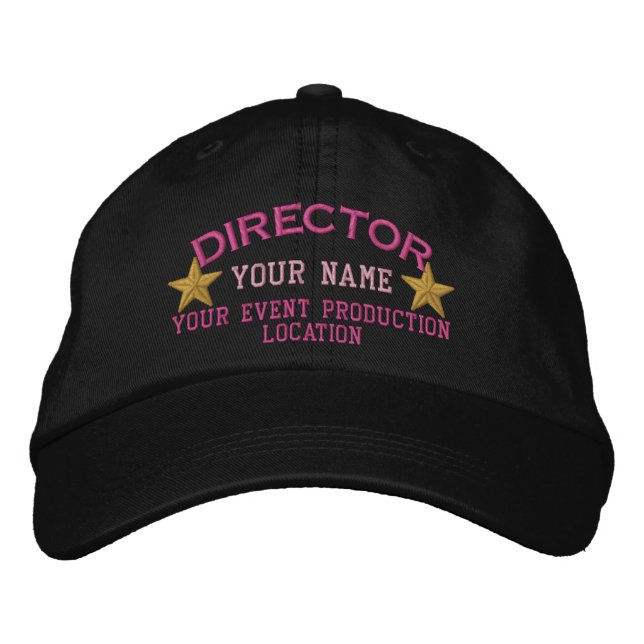 Personalised DIRECTOR Stars Cap Embroidery (Front)