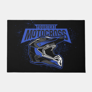 Personalised Dirt Bike Motocross Racing Helmet Doormat