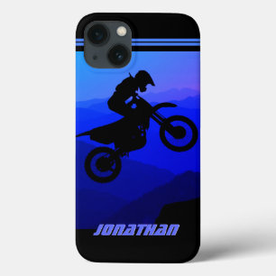 Personalised Dirt Bike Night Ride Motocross iPhone 13 Case