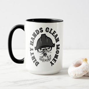 Personalised Dirty Hands Clean Money Mug