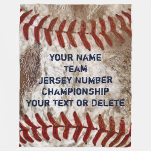 Personalised Dirty look Baseball Fleece Blanket