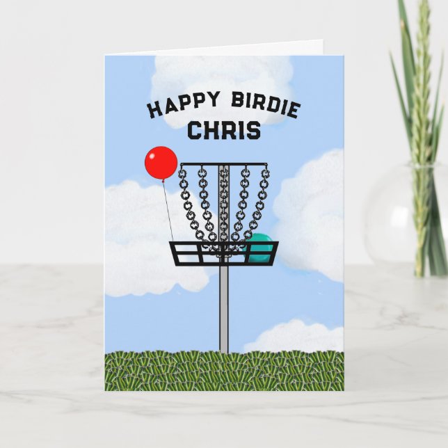 Personalised Disc Golf Birthday Card (Front)
