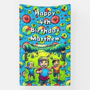 Personalised Disc Golf Boy's Birthday   Banner