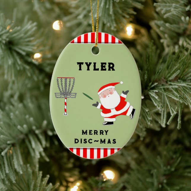 Personalised Disc Golf Collectable Ceramic Ornament (Tree)
