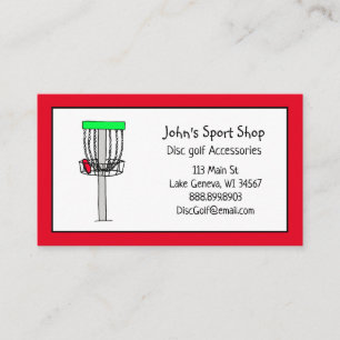 Personalised Disc Golf Shop Business Business Card