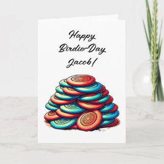Personalised Disc Golf Themed Birthday Card