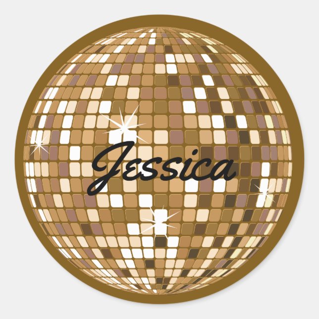 Personalised Disco Ball Stickers (Front)