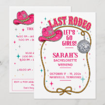 Personalised Disco Cowgirl Last Rodeo Bachelorette