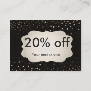 Personalised Discount Gift Confetti Gold Coupon