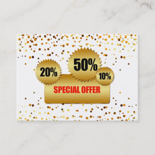 Personalised Discount Gift Confetti Gold Coupon