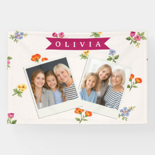Personalised Ditsy Floral Cottagecore Wildflower Banner