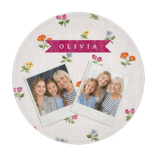 Personalised Ditsy Floral Cottagecore Wildflower Cutting Board