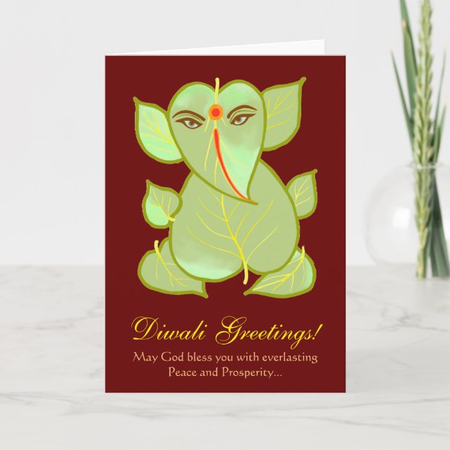 Personalised Diwali Greetings Card (Front)