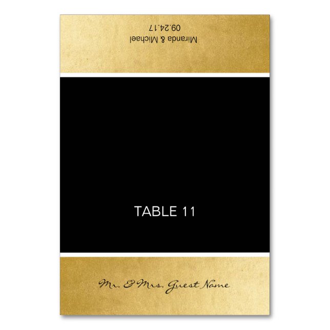 Personalised DIY Wedding Name Table Place Cards (Front)