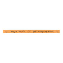 Personalised Diya Diwali Gift Wrap Satin Ribbon