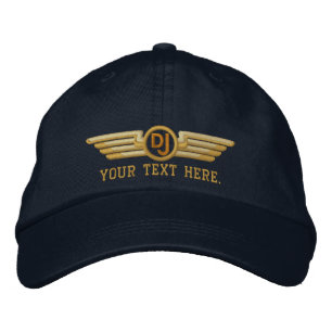Personalised DJ Deco Style Wings Embroidered Hat