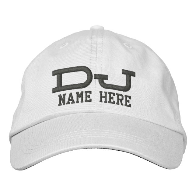 Personalised DJ Embroidered Hat (Front)