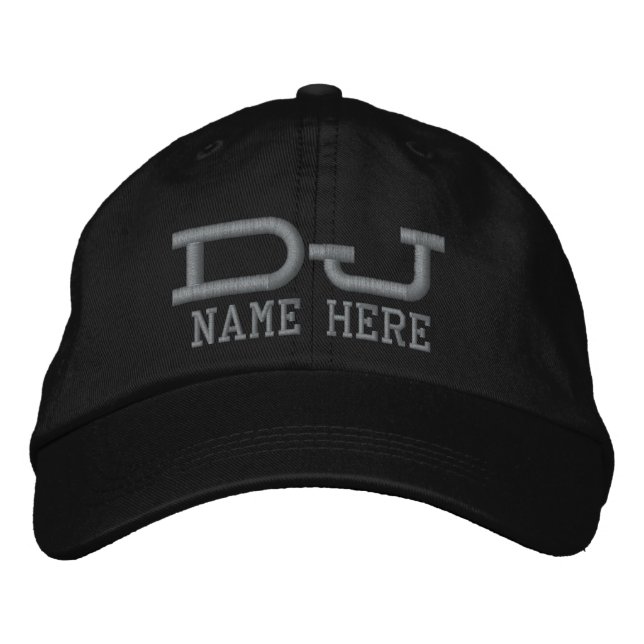 Personalised DJ Embroidered Hat (Front)