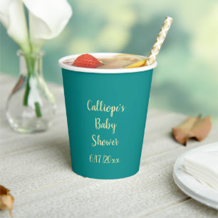 Personalised Dk Green Let's Get Beachy Paper Cups