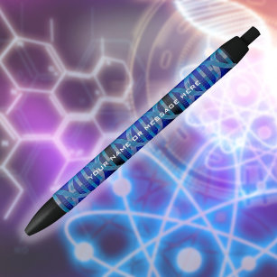Personalised DNA Blue Science Black Ink Pen