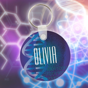 Personalised DNA Fingerprint Medical Science Key Ring