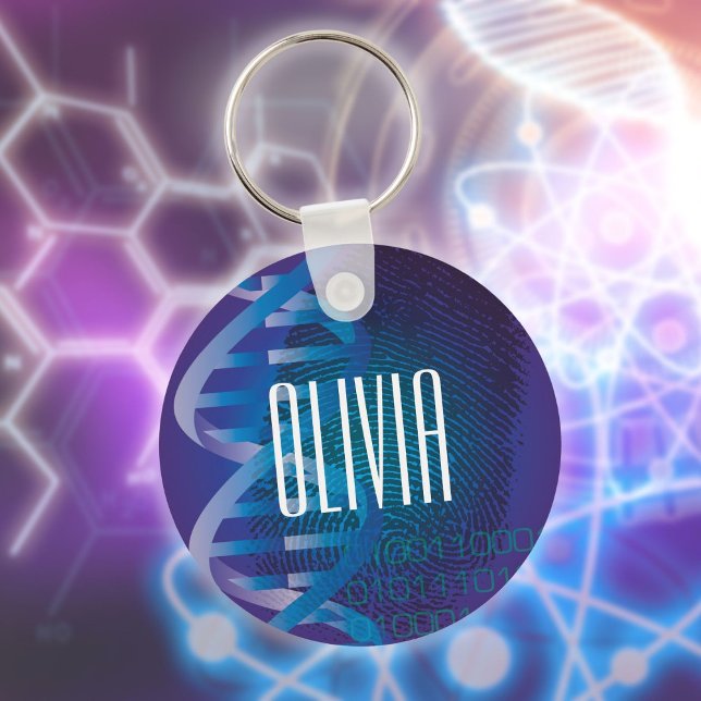 Personalised DNA Fingerprint Medical Science Key Ring (Personalized DNA Fingerprint Medical Science Keychain)