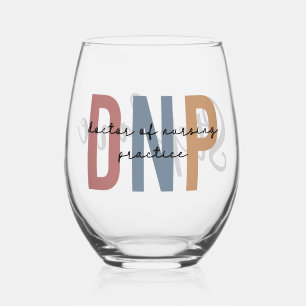 Personalised DNP Doctor of Nursing Practice Stemless Wine Glass