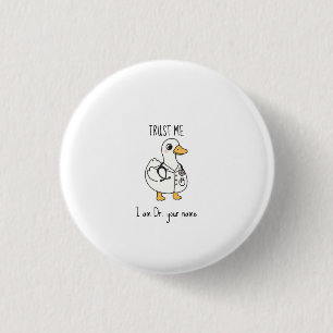 Personalised Doctor Duck 3 Cm Round Badge