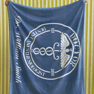 Personalised Doctor Gift For Graduate & Graduation Fleece Blanket