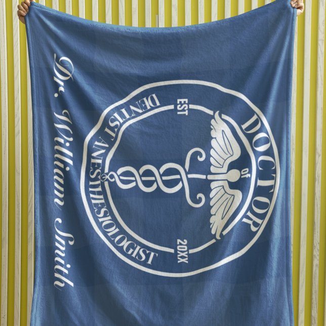 Personalised Doctor Gift For Graduate & Graduation Fleece Blanket (Creator Uploaded)