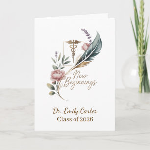 Personalised Doctor Graduation New Beginnings Card