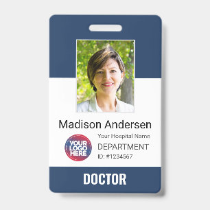 Personalised Doctor Logo, Barcode & Photo ID Badge