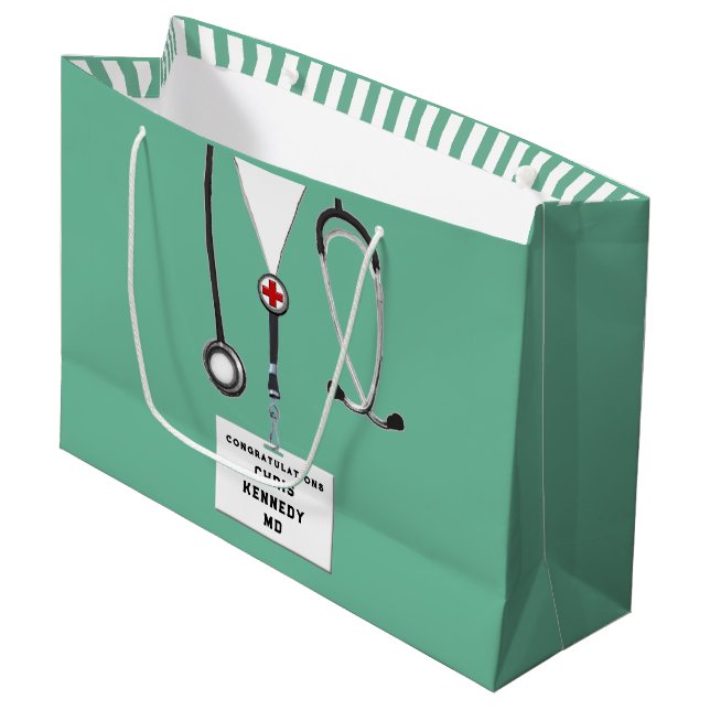 Personalised Doctor Medical School Large Gift Bag (Front Angled)