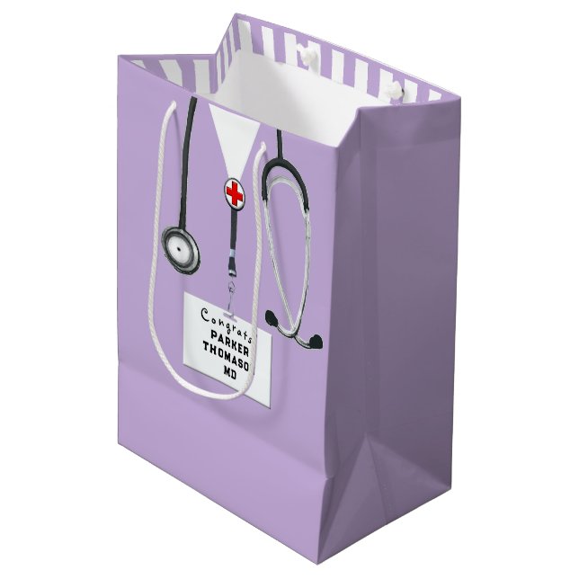Personalised Doctor Medium Gift Bag (Front Angled)