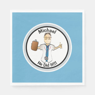 Personalised Doctor Nurse Graduation for Him Napki Napkin