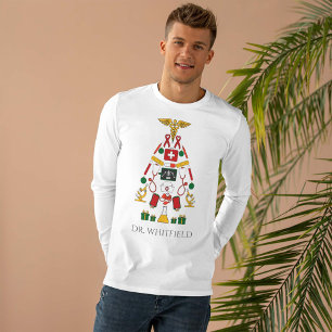 Personalised Doctors and Nurses Christmas Tree T-Shirt