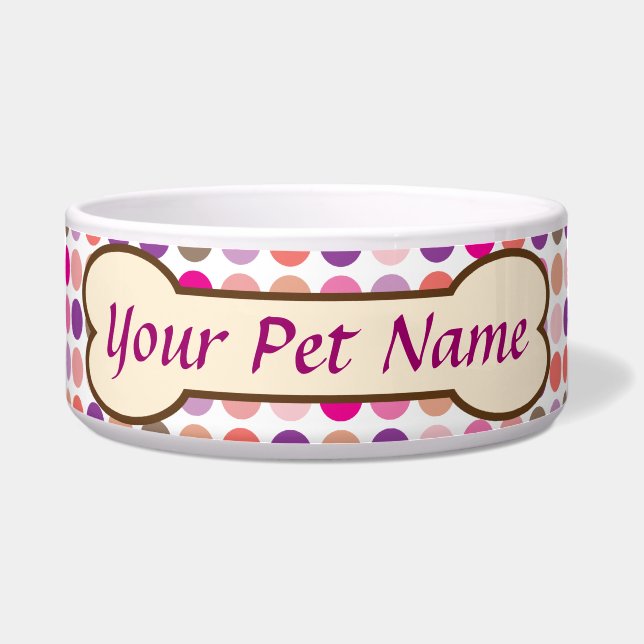 Personalised Dog Bone Pet Dish (Front)