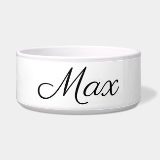 Personalised Dog Bowl Black on White