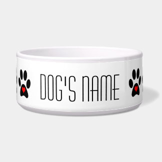 Personalised Dog Bowls - Paw Prints
