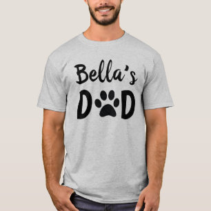 Personalised Dog Cat Dad With Pet Name Father Gift T-Shirt