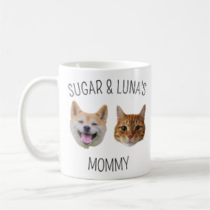 Personalised Dog Cat Face Mug, Mug gift for Mum