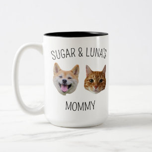 Personalised Dog Cat Face Mug, Mug gift for Mum