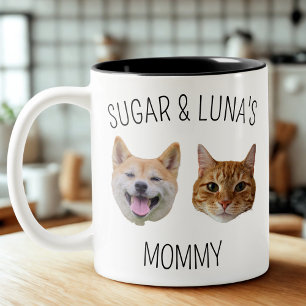 Personalised Dog Cat Face Mug, Mug gift for Mum